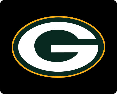 Green oval “G” with a yellow outline, on a dark green background.