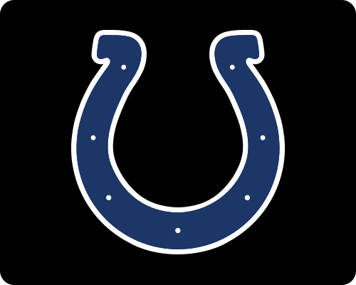 Image of a blue horseshoe logo, symbolizing the Indianapolis Colts Epic Experience prize.