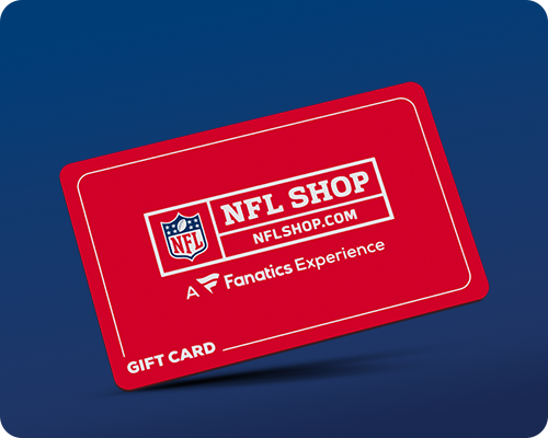 Image of an NFL Shop Gift Card with vibrant team logos and merchandise, symbolizing the NFL Gift Card Prize.